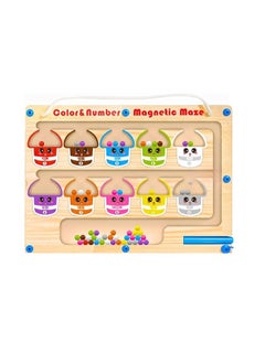 MAGIC VAULT Magnetic Color & Number Maze - Montessori Wooden Toys for 3+ Years Old Boys & Girls - Educational Magnet Board Puzzles, Counting, Matching, Fine Motor Skills Learning Toy, Toddler Activities  - Image 1