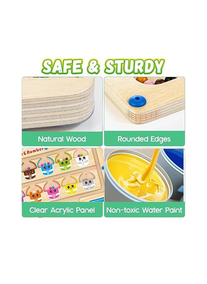 MAGIC VAULT Magnetic Color & Number Maze - Montessori Wooden Toys for 3+ Years Old Boys & Girls - Educational Magnet Board Puzzles, Counting, Matching, Fine Motor Skills Learning Toy, Toddler Activities  - Image 4