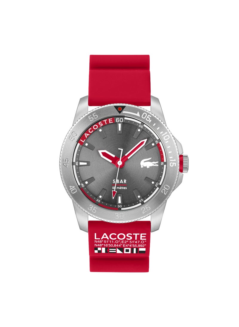 LACOSTE - Round Analog Men's Red Case Watch - 2011333 - Image 1