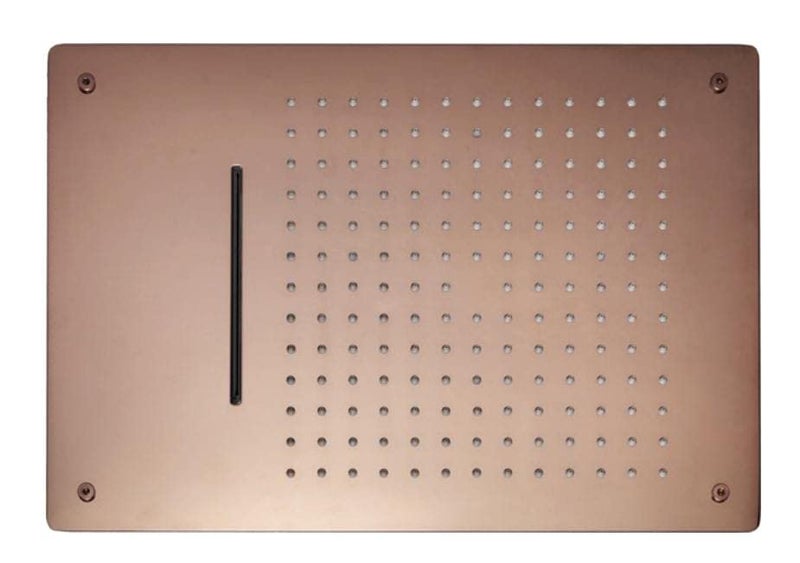 OBLONG OBOLONG Ceiling Mounted Overhead Shower Head For Bathroom Rain Shower Square Overhead Shower Without Arm 48 x 33 x 5 cmRosegold  - Image 1