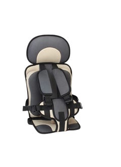 SYOSI Auto Child Safety Seat Simple Car Portable Seat Belt, Foldable Car Seat Booster Seat for Car Protection, Travel Car Seat Accessories for Kids 0-12, Car Seat for Golf Cart (Grey,Small(0-4 Year))  - Image 1