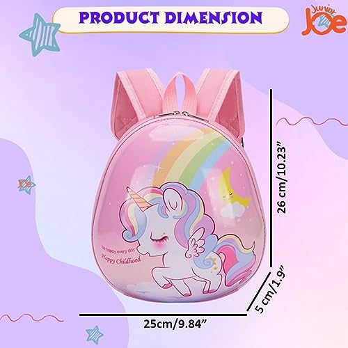 JUNIOR JOE 10 Inch Hard Shell Kids Pre-School Backpack Polyester Round Shaped Bag for Small Picnic School Bag for Toddlers (DESIGN-8) - Image 2