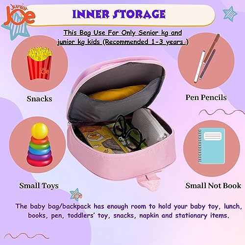 JUNIOR JOE 10 Inch Hard Shell Kids Pre-School Backpack Polyester Round Shaped Bag for Small Picnic School Bag for Toddlers (DESIGN-8) - Image 5