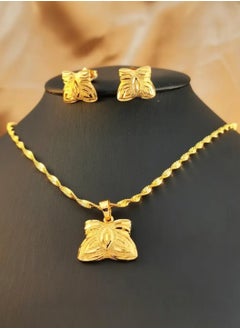 GOLDMAX 21k Gold Plated Necklace & Earrings Jewelry Set For Women  - Image 2