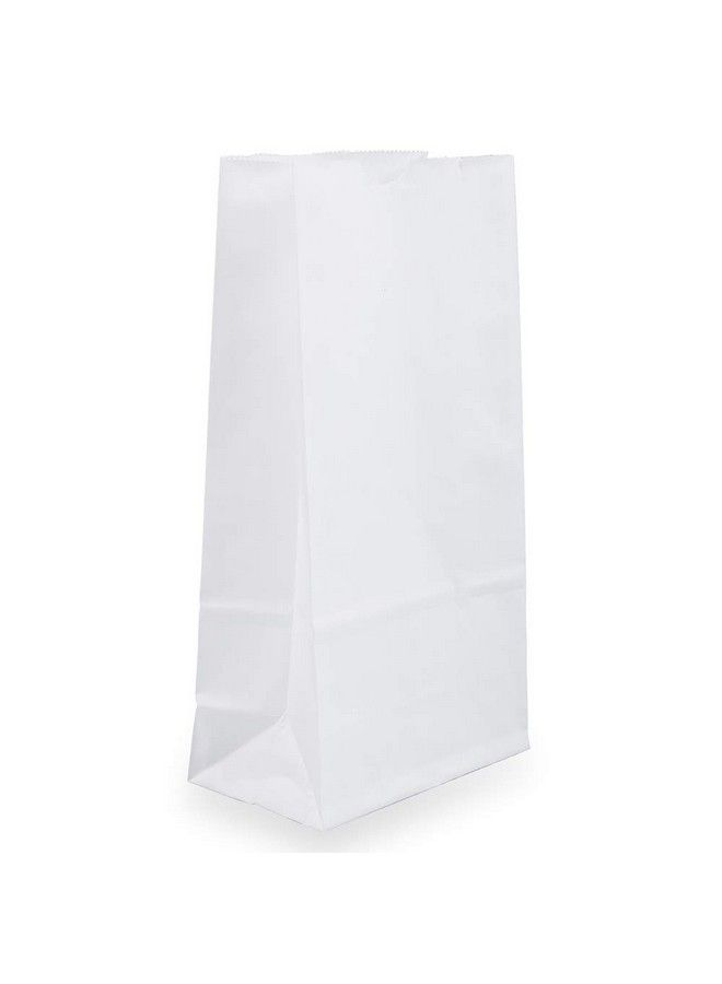 JAM Paper 100% Recycled Snack Lunch Bags Small (4 1 8 X 8 X 2 1 4) White Kraft Grocery Bags 25 Pack - Image 1