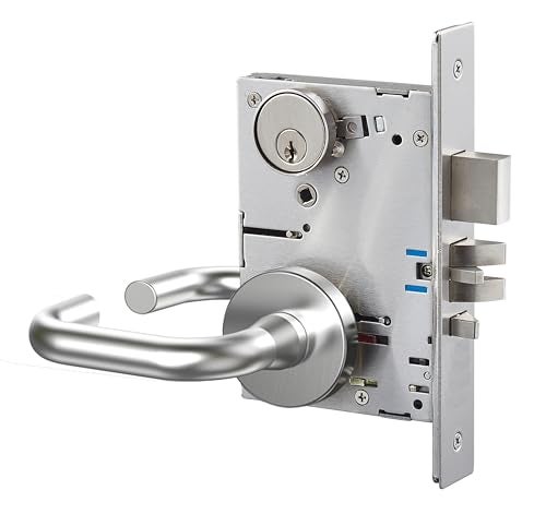 SUMBIN Keyed Entry Grade 1 Commercial Door Locks Heavy Duty Office Door Lever NonHanded UL 3 Hour Fire Rated ADA Compliant Stainless Steel Finish Corridor F13 - Image 1