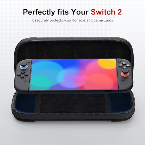 STARTRC GAMES Slim Carrying Case for Nintendo Switch 2 2025, Hard Shell Travel Case with 12 Game Card Slots, Portable Carry Bag for Switch 2 Console Black - Image 2