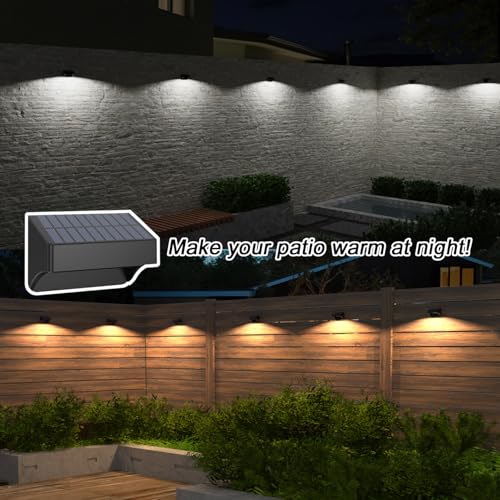 ZCXLIGHT Solar Fence LightsFence Solar Lights Outdoor Waterproof Led IP65 with10 Fixed Colors RGB Color Changing for Wall Backyard Step Railing Patio Pool PorchailyHoliday Decorations 12 - Image 3
