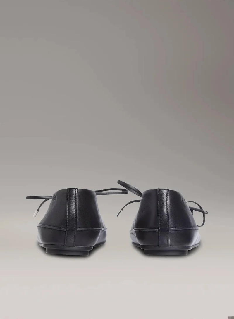 Calvin Klein Ck Black Leather Mary Jane Ballerinas for Women | Best Price UAE