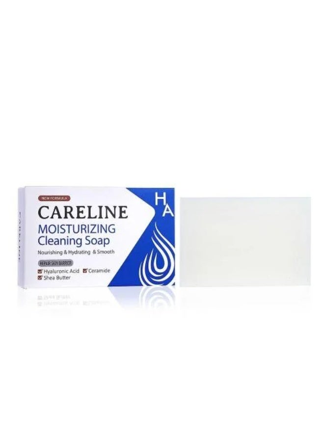 Careline Moisturizing Cleansing Soap with Hyaluronic Acid, Ceramide & Shea Butter, 100g