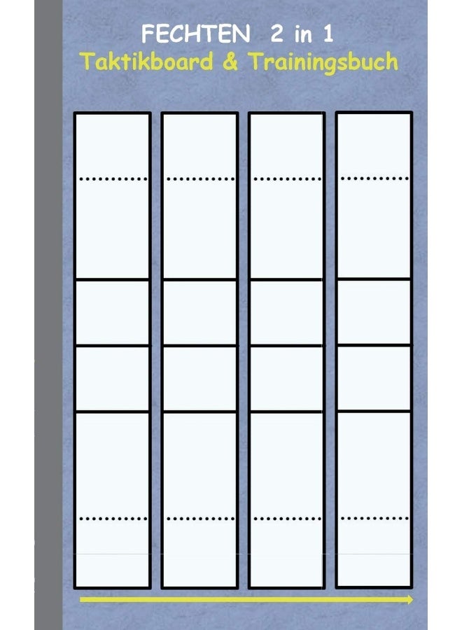 Fechten 2 in 1 Taktikboard und Trainingsbuch