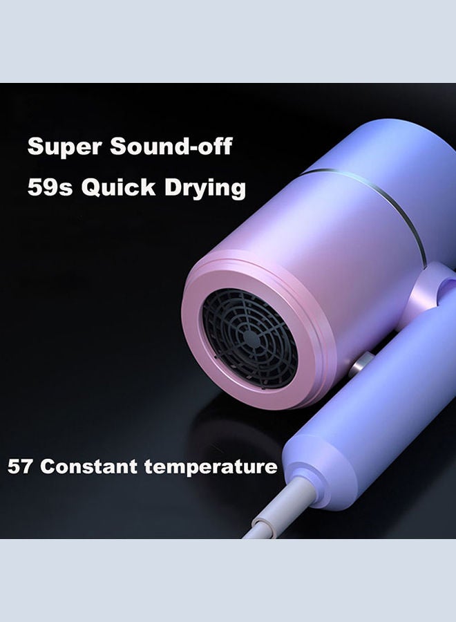 Foldable Negative Ion Hair Dryer with 3 Heat & 2 Speed Settings, Lightweight AC Motor Hairdryer for Travel, Home & Professional Salon Use - Image 4