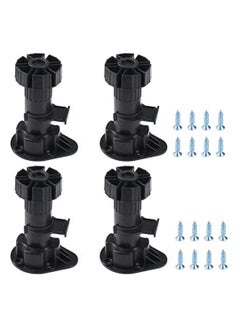 SYOSI 4 Pack Adjustable Furniture Leg Foot | Cabinet Leveler Legs | Height Cabinet Leveling for Kitchen Bathroom Chairs Adjusts from 100mm to 120mm  - Image 1