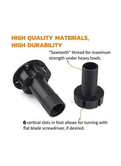SYOSI 4 Pack Adjustable Furniture Leg Foot | Cabinet Leveler Legs | Height Cabinet Leveling for Kitchen Bathroom Chairs Adjusts from 100mm to 120mm  - Image 3