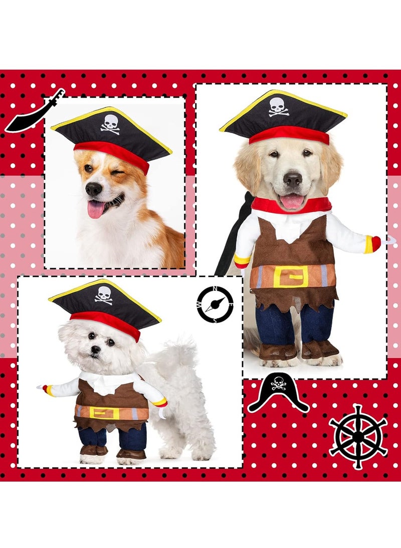 SYOSI Pet Dog Costume Cat Pirate Costumes Cat Clothes Suit Cat Outfit Funny Dog Fancy Dress Costumes Cat Clothing Dressing up Party Apparel for Pet Supplies Halloween Cosplay Prop Birthday Medium - Image 5