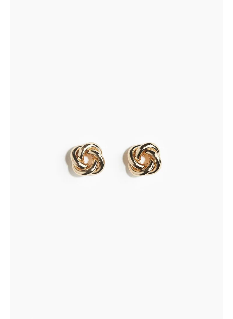 اتش اند ام Knot-look stud earrings