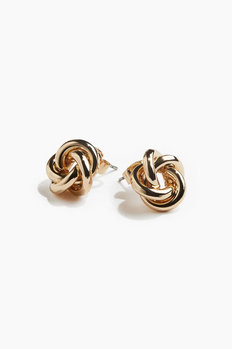 اتش اند ام Knot-look stud earrings
