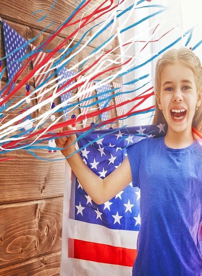 Shitailu 4th of July Streamers Popper, Hand Throw Streamers, No Mess Confetti Magic Paper Cracker for Independence Day Celebration, Patriotic Theme Party, Birthday Wedding Graduation Party (10Pack) - Image 5