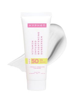 HYPHEN Vitamin Infused Brightening Sunscreen With SPF 50 PA++++ | 12hrs UVA-UVB & Blue Light Protection |Brightens Skin, Gives Matte Finish & No White Cast | Lightweight | For All Skin Types - 50ml  - Image 1