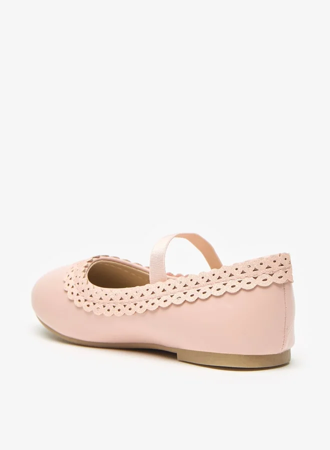 Flora Bella By Shoexpress Girls Trim Detail Slip-On Round Toe Ballerina Shoes