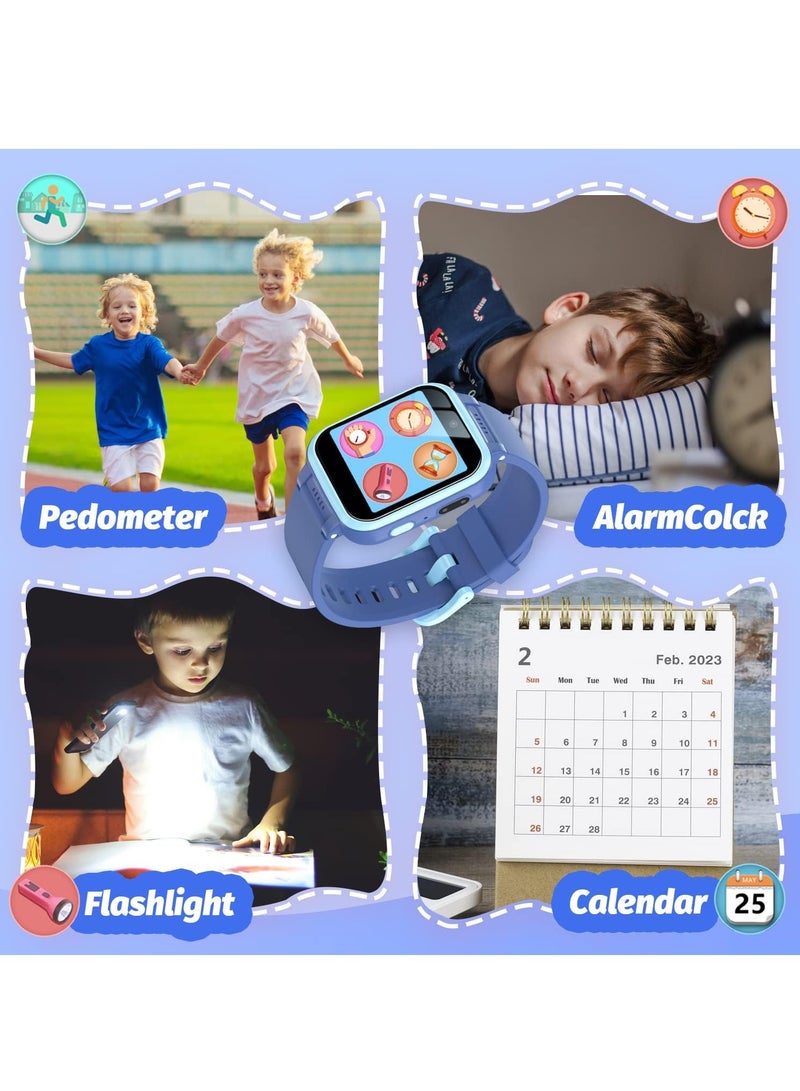 إيفرين ساعة ذكية للأطفال للبنات، هدايا للفتيات من سن 3 إلى 10 سنوات، ساعة ذكية بشاشة تعمل باللمس مزودة بكاميرا مزدوجة للأطفال مع مشغل موسيقى، ألعاب تعليمية للأطفال الصغار، هدية عيد ميلاد للفتيات من سن 6 إلى 8 سنوات - Image 4