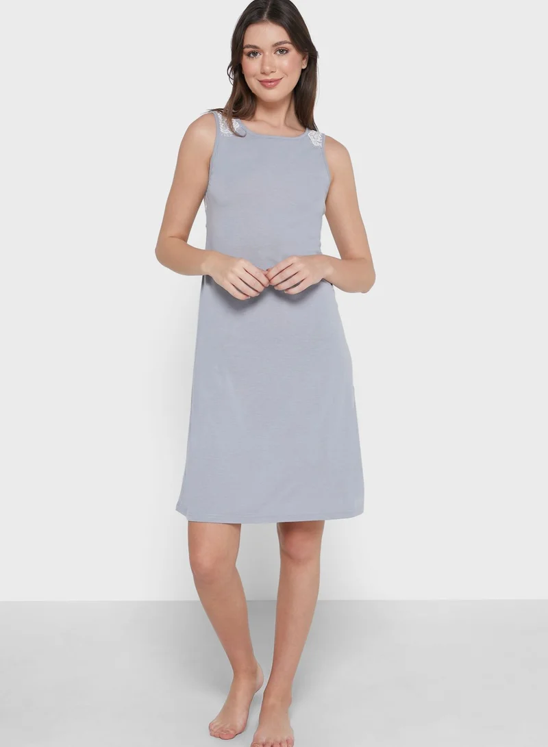 ELLA Lace Trim Night Dress