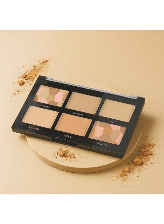 Profusion Cosmetics Mini Artistry 6 Shade Bronzer Pallete - Bronze & Glow (15.6g) - Image 4