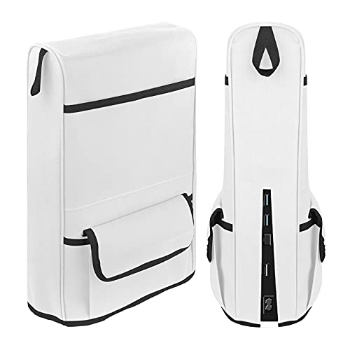 Linkidea PS5 Controller Storage Pocket Protective, Nylon Dust Cover for Game Console, Skin Cover Anti Scratch Protector Sleeve Compatible with Playstation 5 Console (White) - Image 1