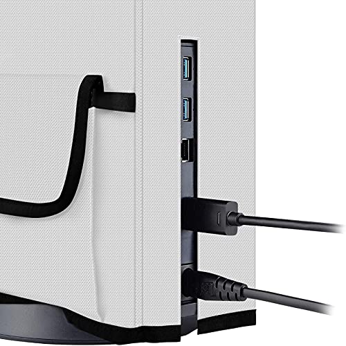 Linkidea PS5 Controller Storage Pocket Protective, Nylon Dust Cover for Game Console, Skin Cover Anti Scratch Protector Sleeve Compatible with Playstation 5 Console (White) - Image 3