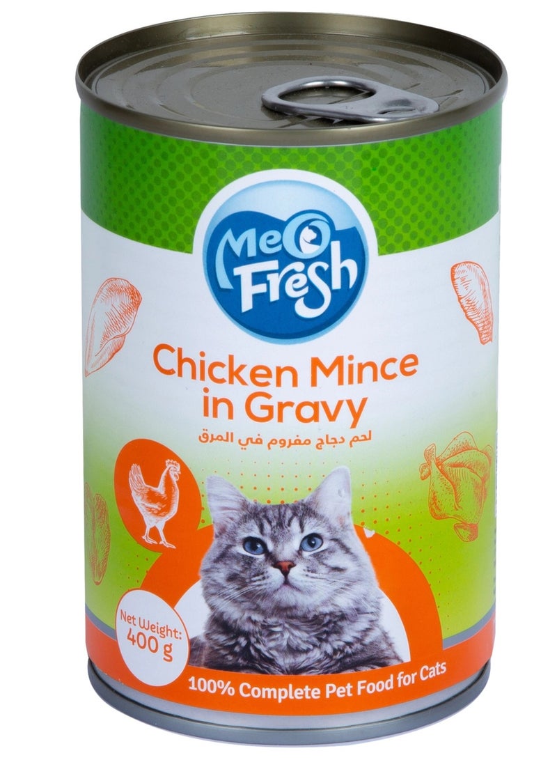 Meo Fresh Chicken Mince In Gravy Catfood 400 G - Image 1