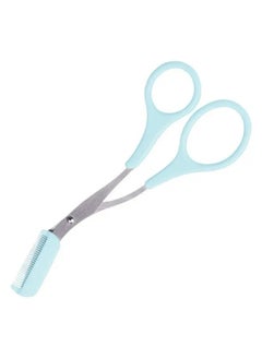 ORiTi Eyebrow Trimmer Scissor With Comb Hair Removal Grooming Shaping Stainless Steel Eyebrow Remover Makeup Tool - Green  - Image 1