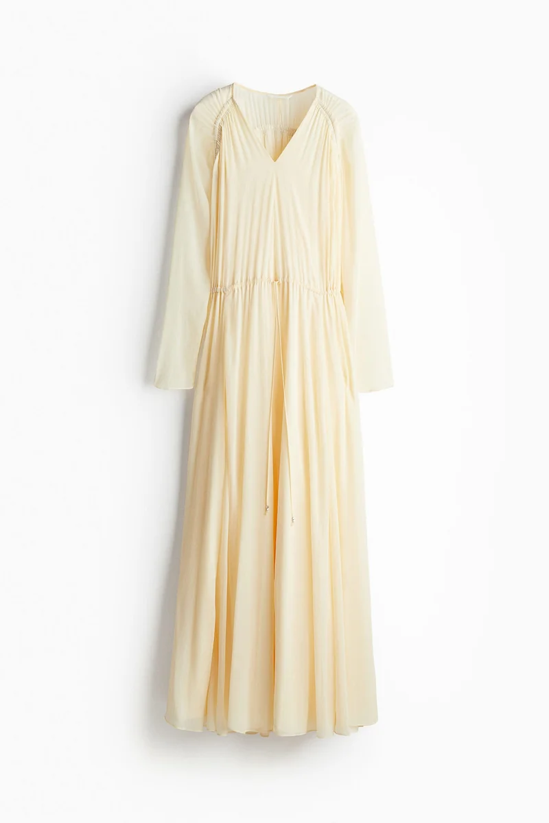 H&M Creamy Gauze Maxi Dress
