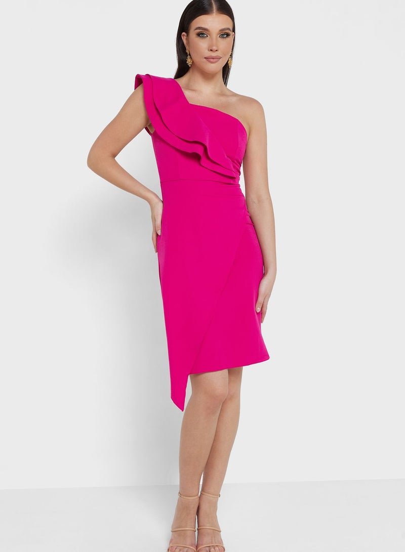 Ella Limited Edition One-Shoulder Ruffle Dress  - Image 4