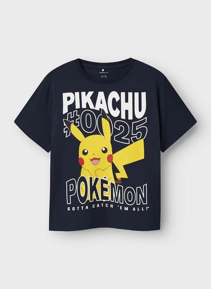 نيم ات Kids Nkmjamish Pokemon Crew Neck T-Shirt