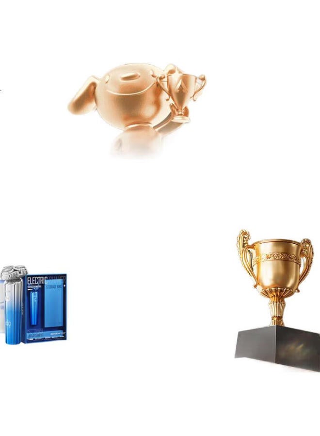 Aux Electric Shaver Father'S Day Gift Limited Edition Gift Box For Boyfriend Birthday Gift For Husband Rotary Washable Men'S Automatic Shaver Magnetic Adsorption Shaver Head - Image 2