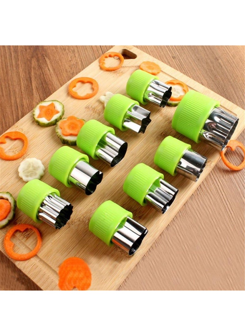 Gopinath Autolink Gopinath Autolink 12pcs Cookie Cutter Shapes Set Bread Sandwich Cutter for Kitchen Stainless Steel Fruit Cutter Shapes Embossing Mold Baking Mold Pastry Mold Green  - Image 3