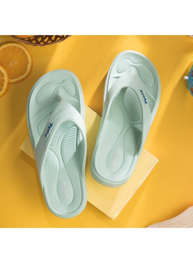 YOHO Drizzle Soft Slippers for Women | Mild Acupressure | Lightweight, Green UK6 - Image 2