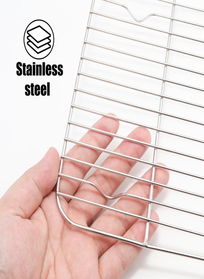 Pocoxll 2 Pack 9.84" x 7.48" Baking Cooling Racks, 201 Stainless Steel Wire Baking Rack for Cooking Roasting Grilling - Image 4
