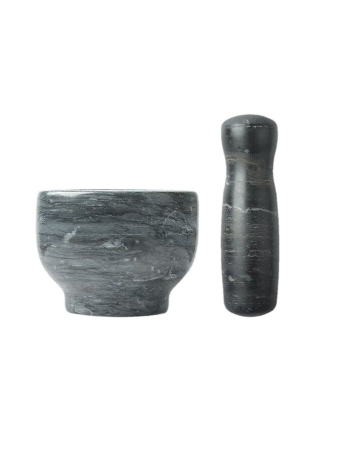 مجموعة هاون ومدقة رخامية فاخرة - أداة مطبخ متينة لطحن التوابل والأعشاب والمعاجين - مثالية لمأكولات الشرق الأوسط - Image 1