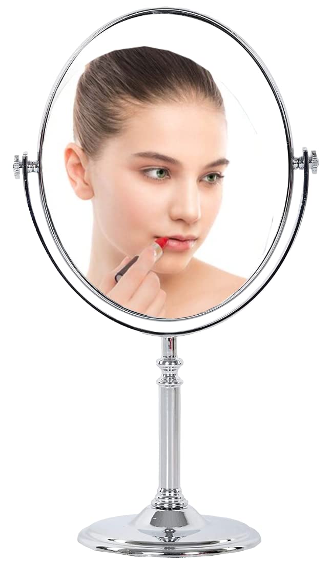 ZUMIE Double Sided Magnifying Makeup Mirror Magnification Cosmetic Mirror Countertop Makeup Mirror Travel Mirror Magnifying Glass Mirror Makeup Tabletop Vanity Hand Mirrors Stand - Image 1