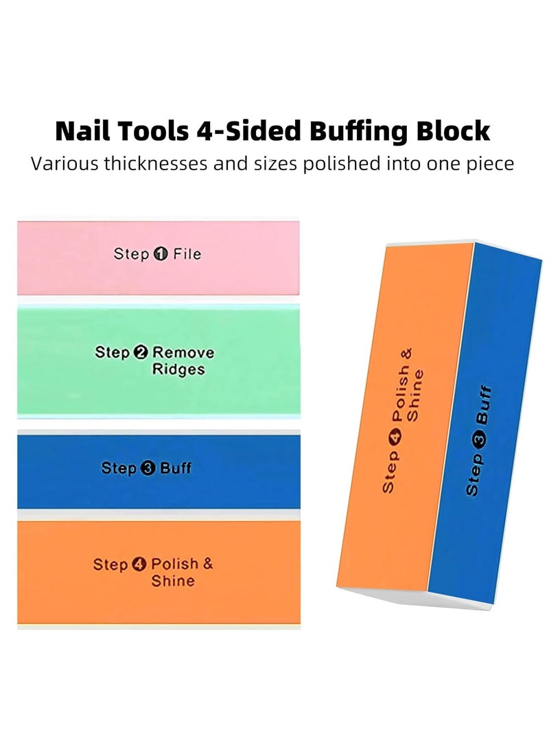 DOLOLO 5 Pack 4 Way Nail Buffer Block, Nail Buffer and Shine Kit, Natural Nail Polisher Sanding File Block for Professional Manicure - Image 3