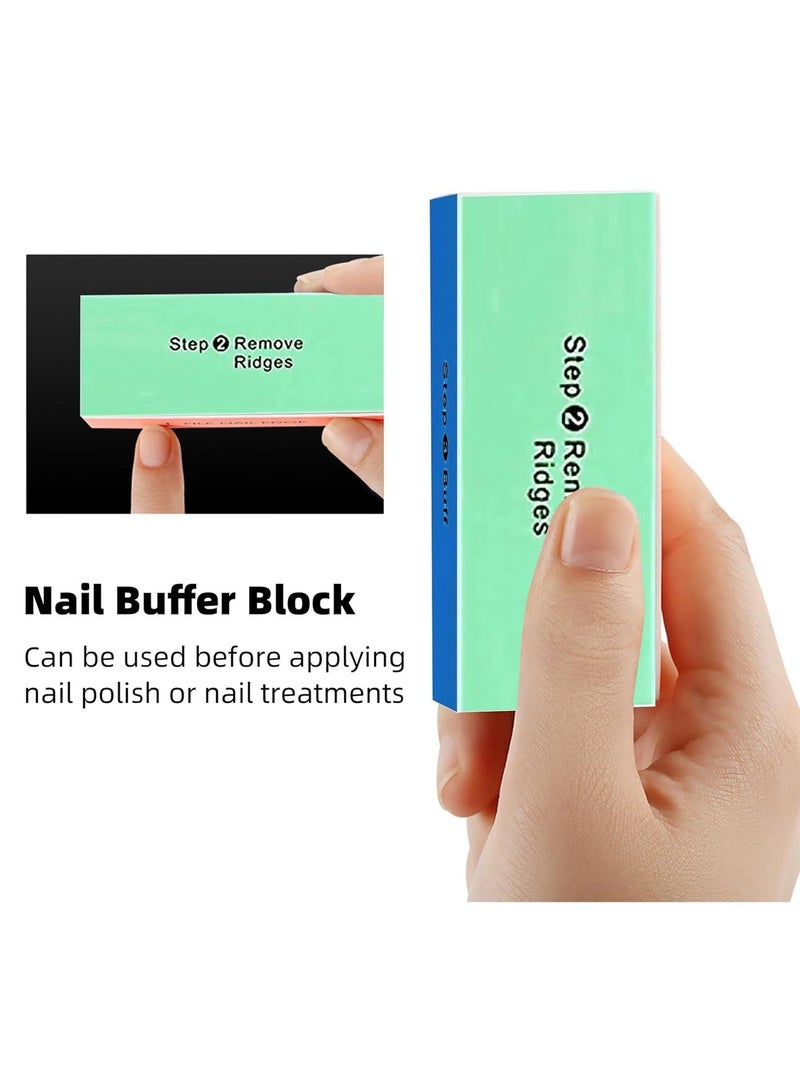 DOLOLO 5 Pack 4 Way Nail Buffer Block, Nail Buffer and Shine Kit, Natural Nail Polisher Sanding File Block for Professional Manicure - Image 5