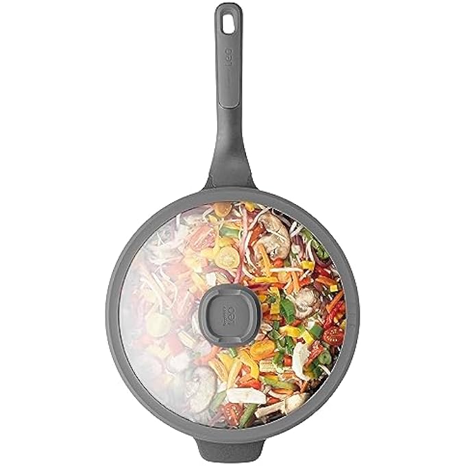 Berghoff Leo Stone Cast Aluminium Wok Pan With NonStick Lid 28 Cm - Image 3