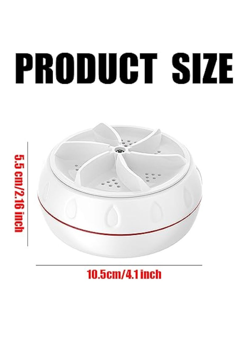 Hihonor Portable Mini Washing Machine Ultrasonic Turbo Portable Washer with USB for Home Business Travel College House RV Apartment Turbo Washing Machine Cleaning Socks Underwear and Dishes  - Image 4