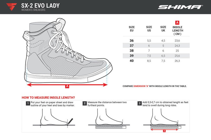 SHIMA SX-2 EVO Lady Motorcycle Shoes for Women - Breathable, Reinforced Leather Street Riding Shoes with Ankle Support, Anti-Slip Sole, Gear Pad (Blue, 7) - Image 5