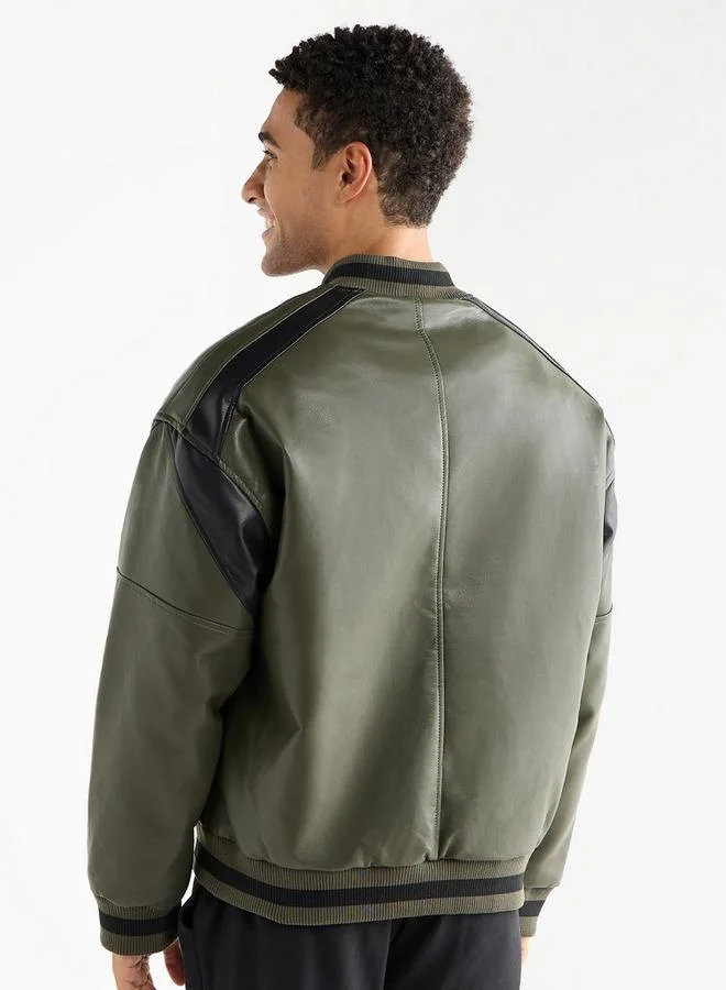 سبلاش فيڤ جاكيت بومبر سادة بزر إغلاق كبس