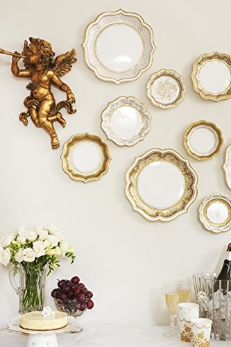 Talking Tables Pack of 12 - Dia 20cm, 8" Gold Paper Plates Party Ideal Partyware Supplies For Christmas, Tea Party, Birthday Party, Wedding Tables And Anniversary (PPG-PLATE-MED) - Image 5