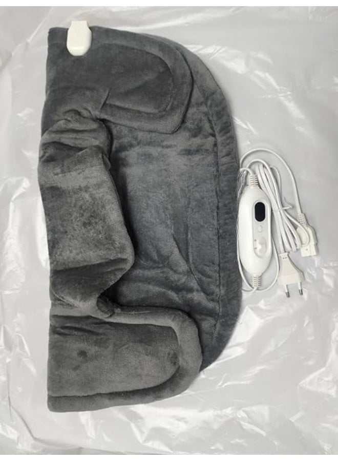 كمادة كهربائية حرارية للأكتاف والرقبة – وشاح حراري علاجي لتخفيف آلام العضلات والاسترخاء – مستويات حرارة قابلة للتعديل مع خاصية الإغلاق التلقائي للأمان