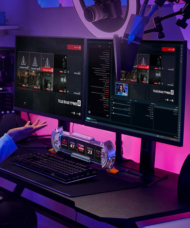 Divoom Times Gate, Cyberpunk Digital Alarm Clock - Smart App Control, WiFi Connectivity, RGB LED Pixel Art Display, Gaming Desk Setup, Customizable Dashboard for Gaming Room and Office Decor (Silver) - Image 4