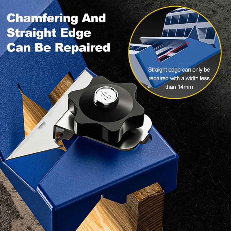 Woodworking Chamfering Machine Plasterboard Chamfer Tool Manual Woodworking Planer Chamfer Bevel Double Slot 45 Degree Trimming Tool Woodworking Projects Accurate Cuts Efficient Cutting Precise - Image 3